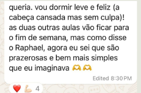 Depoimento de aluna