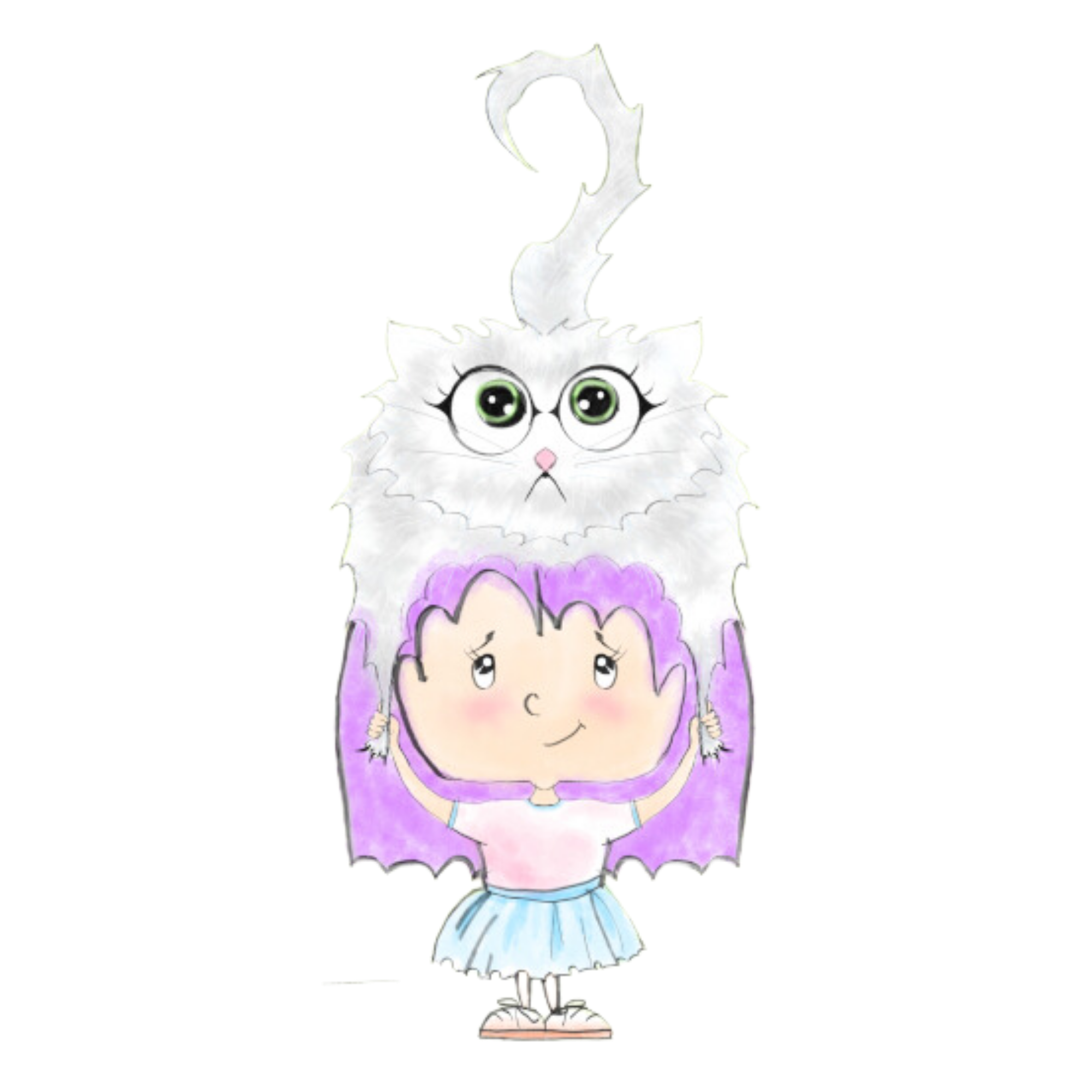 Ana com gatinho