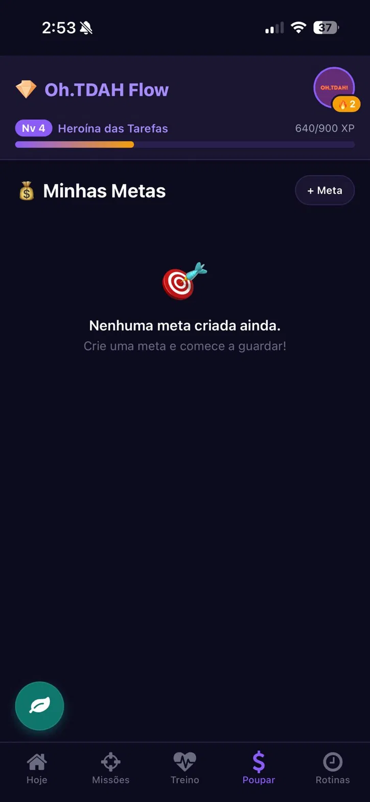 Tela Poupar / Minhas Metas